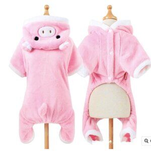 Cute Dog Pet Costume Pink Pig Design Pet Warm Hoodie for Dogs | Size M | NWT